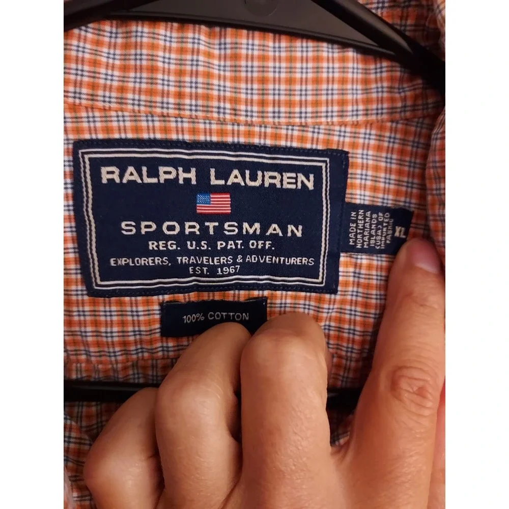 Vintage Polo Sport Ralph Lauren Shirt Mens Extra Large Sportsman Workshirt Guide